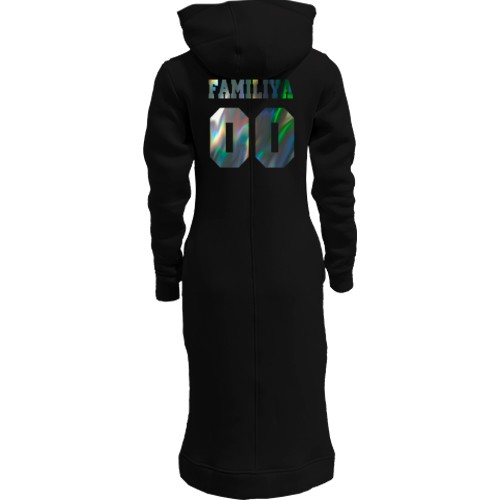 Женская толстовка-платье с фамилией и номером