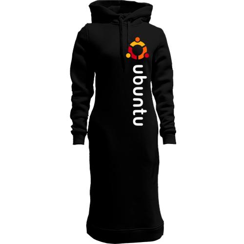 Женская толстовка-платье ubuntu. Men.