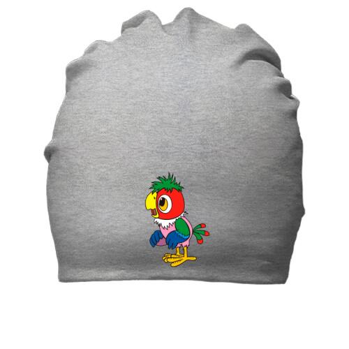 Бавовняна шапка з здивованим папугою Кешей