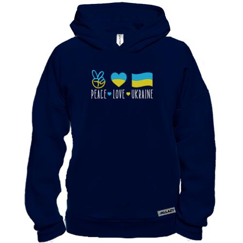 Худи BASE Peace and love Ukraine
