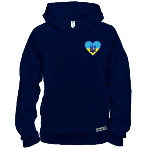 Худі BASE Тризуб на жовто-синьому серці