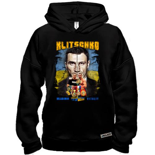 Худи BASE с Братьями Кличко на фоне флага
