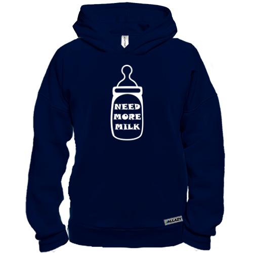 Худи BASE с надписью Need more milk
