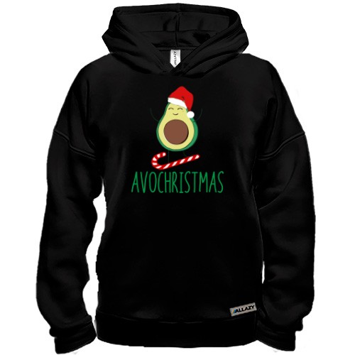 Худі BASE з авокадо в шапці Санти на льодянику та написом «AVOCHRISTMAS»