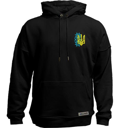 Худи без начісу міні вишиванка з тризубом (2)
