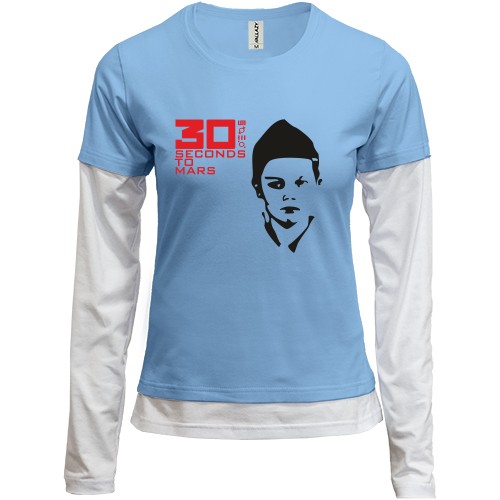 Жіночий лонгслів Комбі 30 Seconds To Mars (силует)