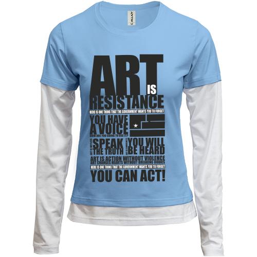 Жіночий лонгслів Комбі Art