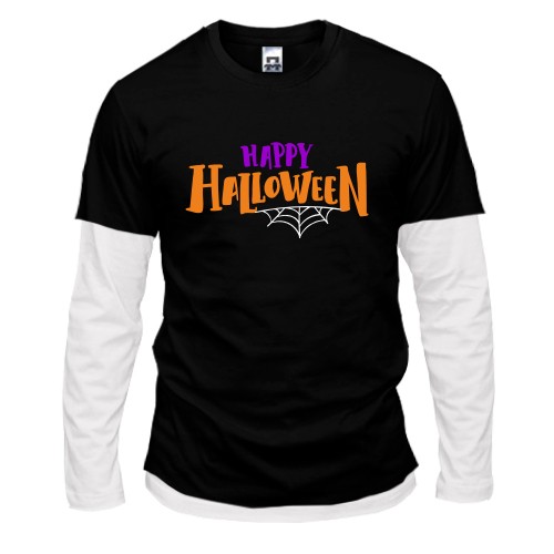 Лонгслів Комбі Happy Halloween (напис)