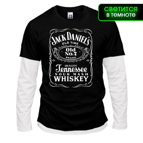 Комбинированный лонгслив Jack Daniels (glow)