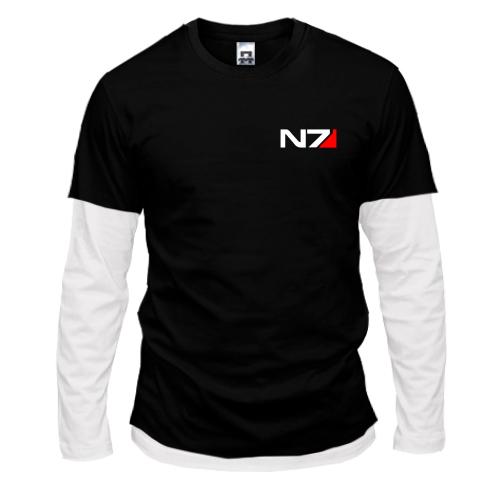 Комбинированный лонгслив N7