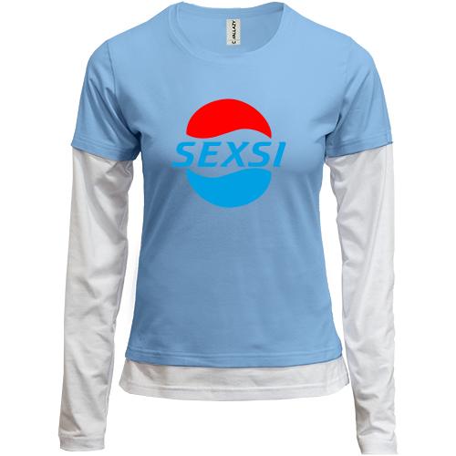 Комбинированный лонгслив Sexsi