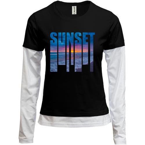 Комбинированный лонгслив Sunset