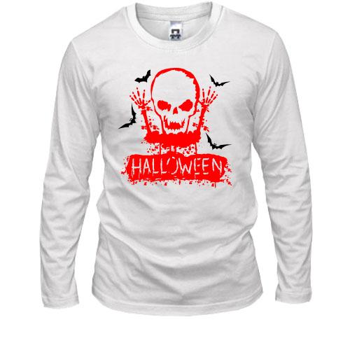 Лонгслив Halloween Череп с воронами