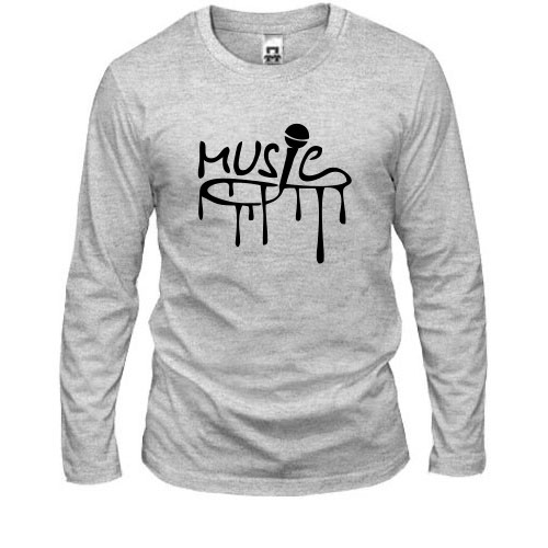 Чоловічий лонгслів Music (графіті)