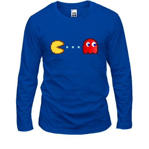 Чоловічий лонгслів Pacman vs  ghost