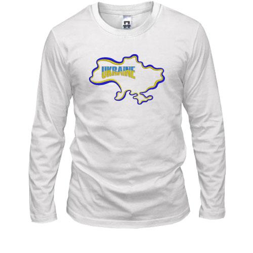 Чоловічий лонгслів Ukraine з мапою