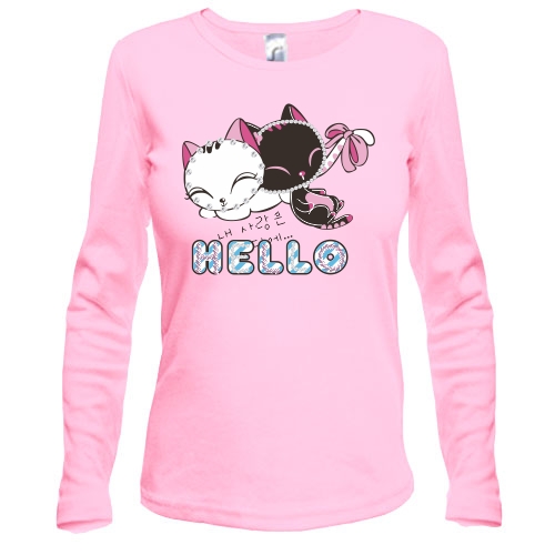 Жіночий лонгслів hello cats