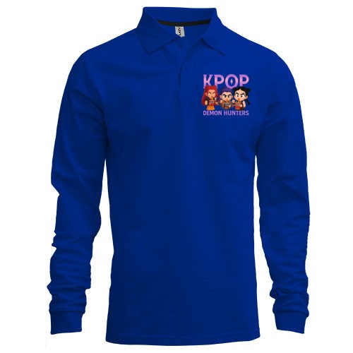 Чоловічий лонгслів поло Кей-поп-мисливці на демонів