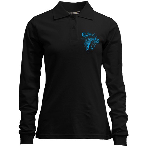 Лонгслив поло с лошадью