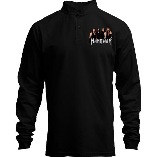 Лонгслив поло со стойкой Manowar Band