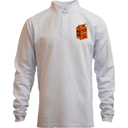 Лонгслив поло со стойкой Pumpkin Latte