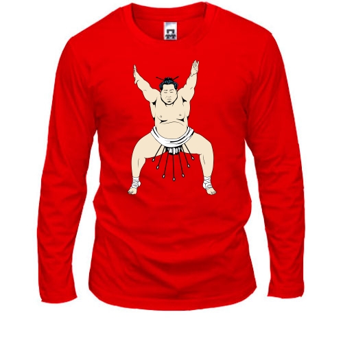 Лонгслив с борцом сумо