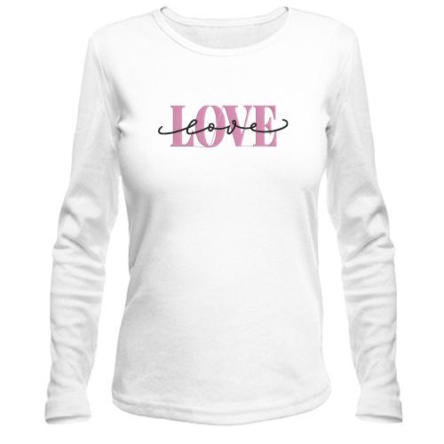Жіночий лонгслів з написом Love Love
