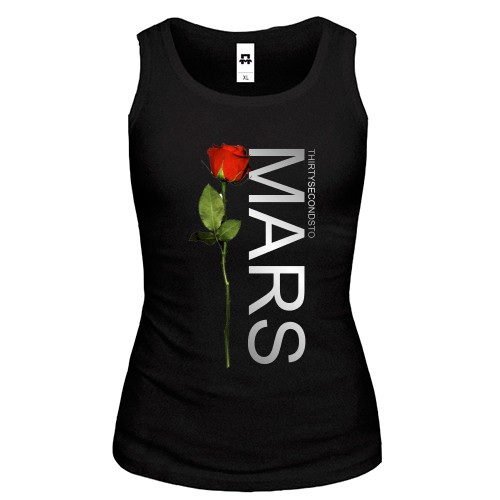 Жіноча майка 30 секунд до марса з трояндою