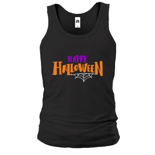 Чоловіча майка Happy Halloween (напис)