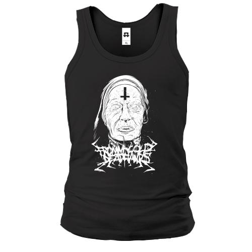 Майка Nun with a cross on her forehead
