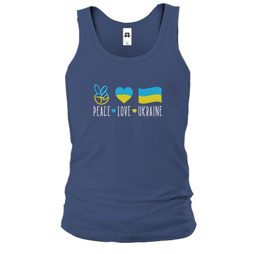 Чоловіча майка Peace and love Ukraine