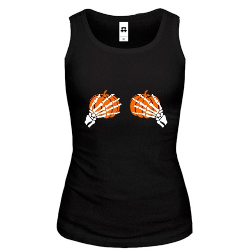 Жіноча майка Гарбузи на грудях