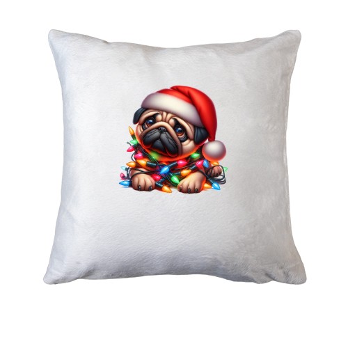 Подушка Бульдог у гірлянді