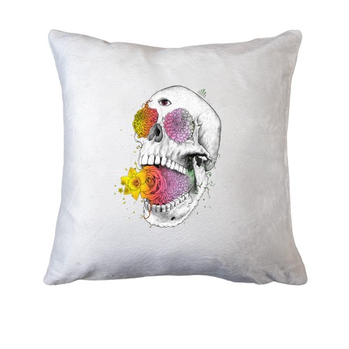 Подушка Череп з квітами