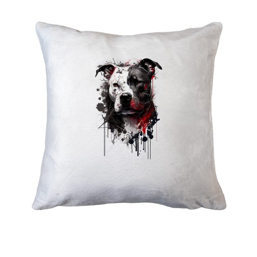 Подушка Чорно-білий Стаффордширський бультер'єр