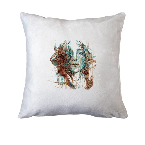 Подушка Девушка - абстракция