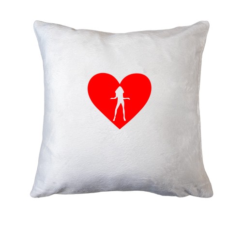 Подушка Девушка в сердце