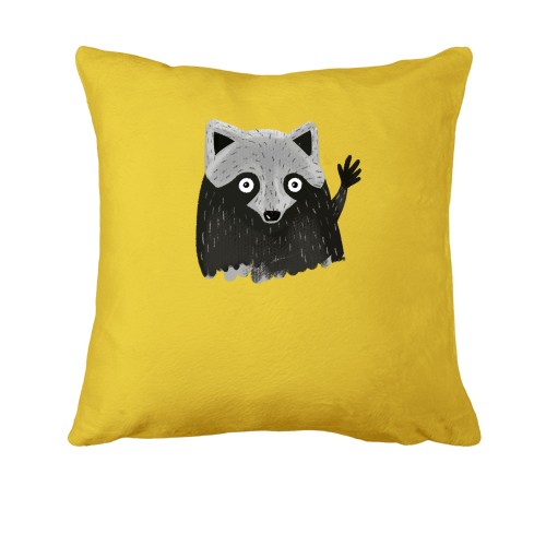 Подушка Єнот махає лапкою