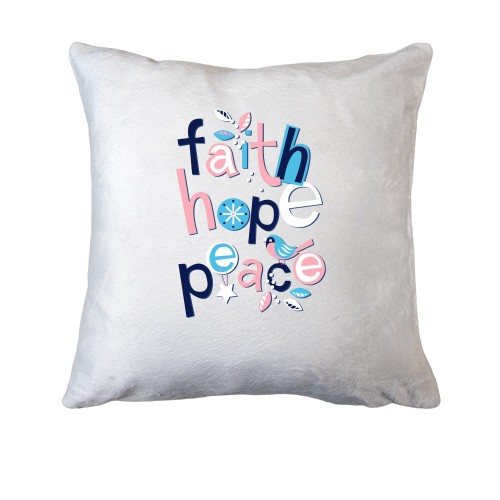 Подушка Faith Hope Peace