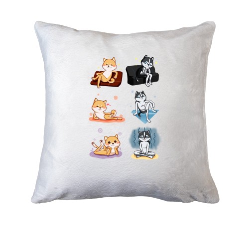 Подушка Хаски на карантине