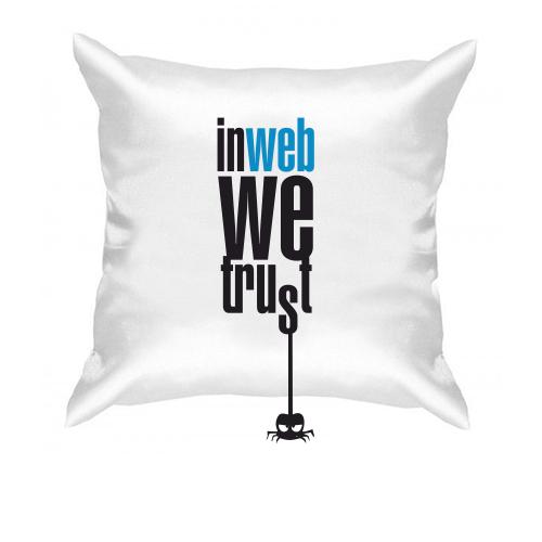 Подушка In wed we trust