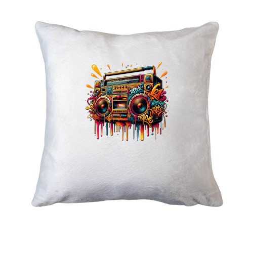 Подушка Кассетный магнитофон в красках