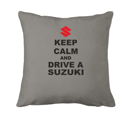 Подушка Keep calm and drive a SUZUKI