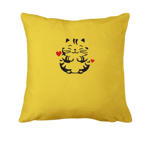 Подушка Кот с сердечками