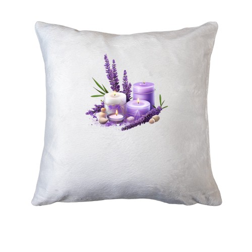 Подушка Лаванда со свечами