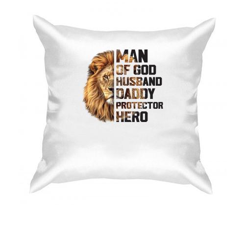 Подушка Man of God, Father and Husband