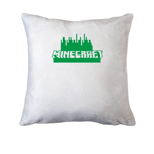 Подушка Minecraft Green Logo