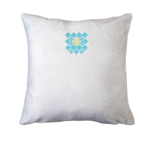 Подушка Мини вышиванка крестиком с тризубом