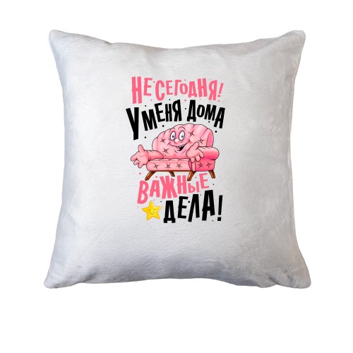 Подушка На сегодня у меня важные дела