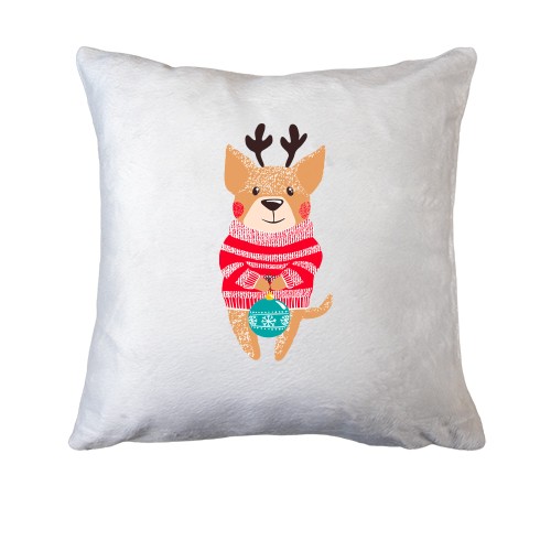 Подушка Новорічний оленя в светрі